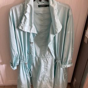 Lauren by Ralph Lauren ice blue nylon jacket